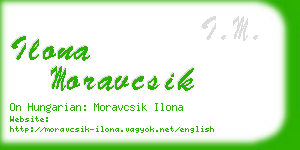 ilona moravcsik business card